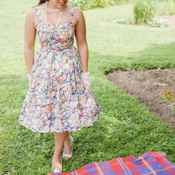 Tatyana Prismatic Flair Dress, Multi, Small, EUC - Picture 5 of 14